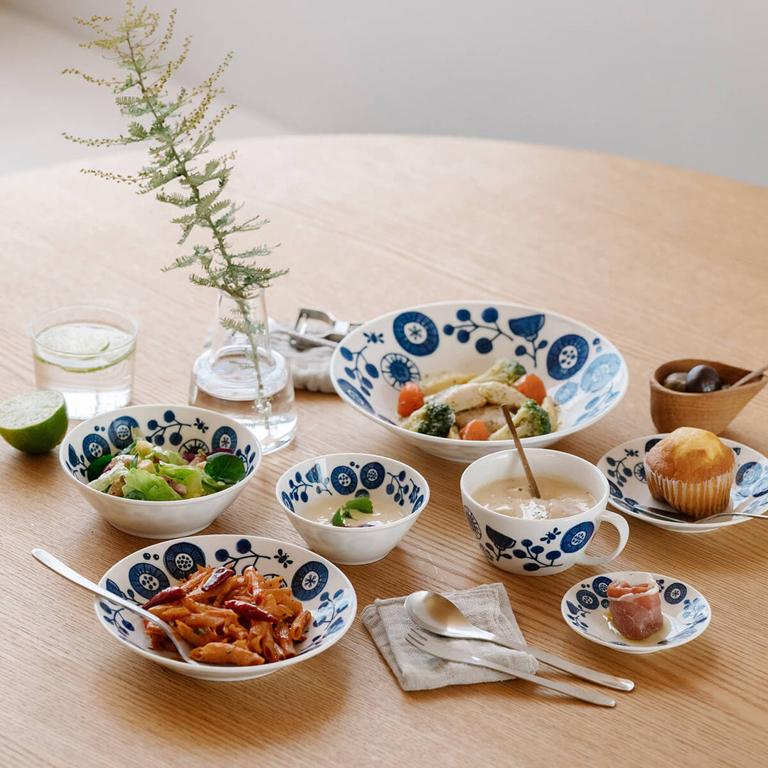 MELANCOLICO メランコリコ プレート S 13.5cm [ 白地にブルー柄